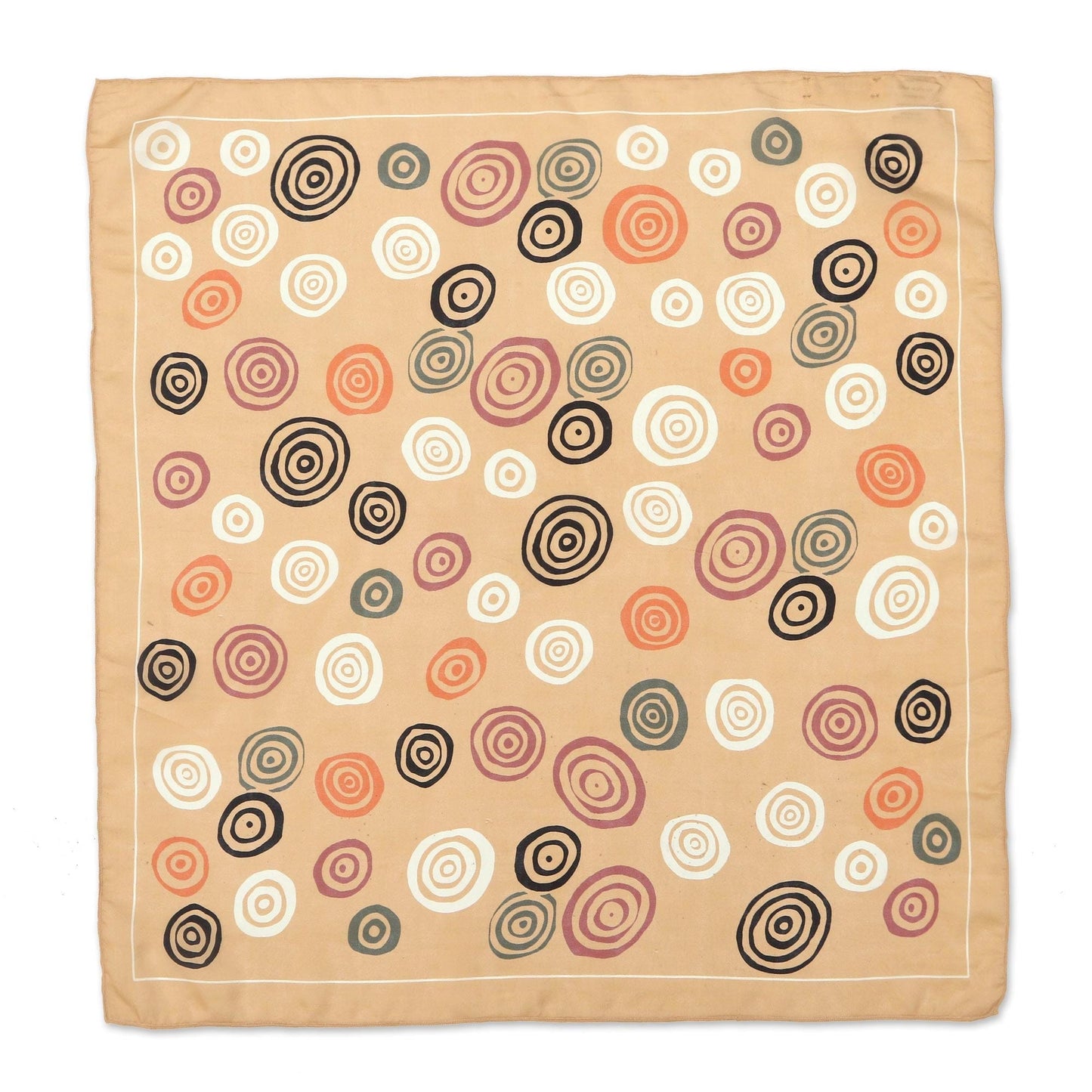Artisan Made Silk Bandana from Bali - Chocolate Candy
