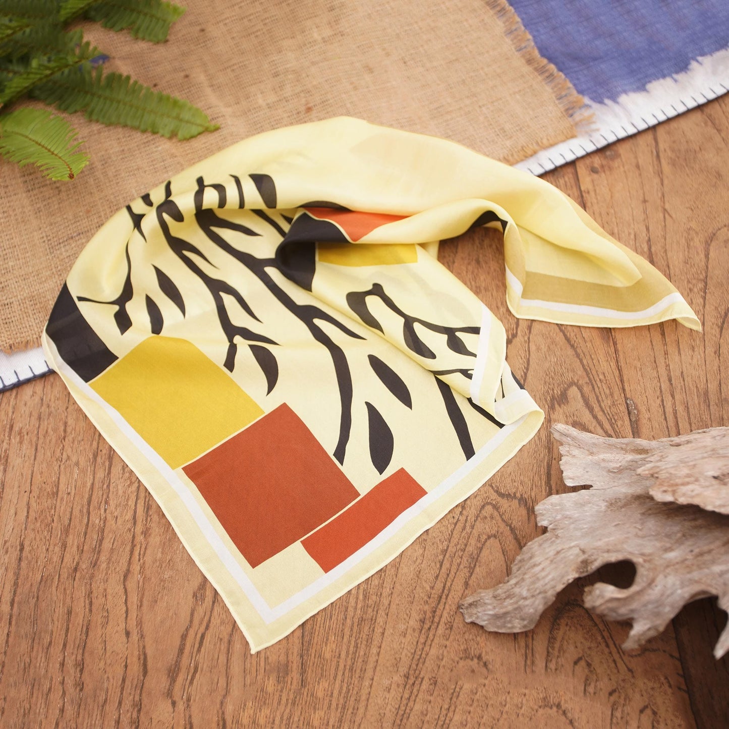 Artisan Made Silk Bandana from Bali - Rice Paddy