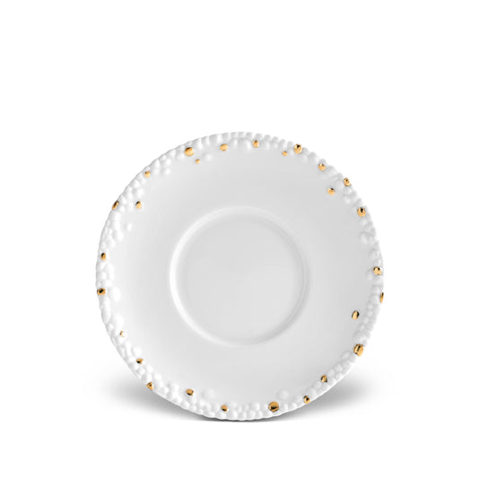 Haas Mojave Saucer - White + Gold