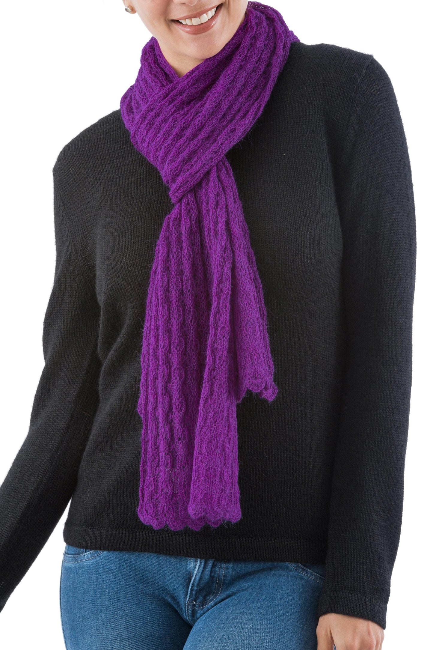 Alpaca blend scarf - Piura Lilac