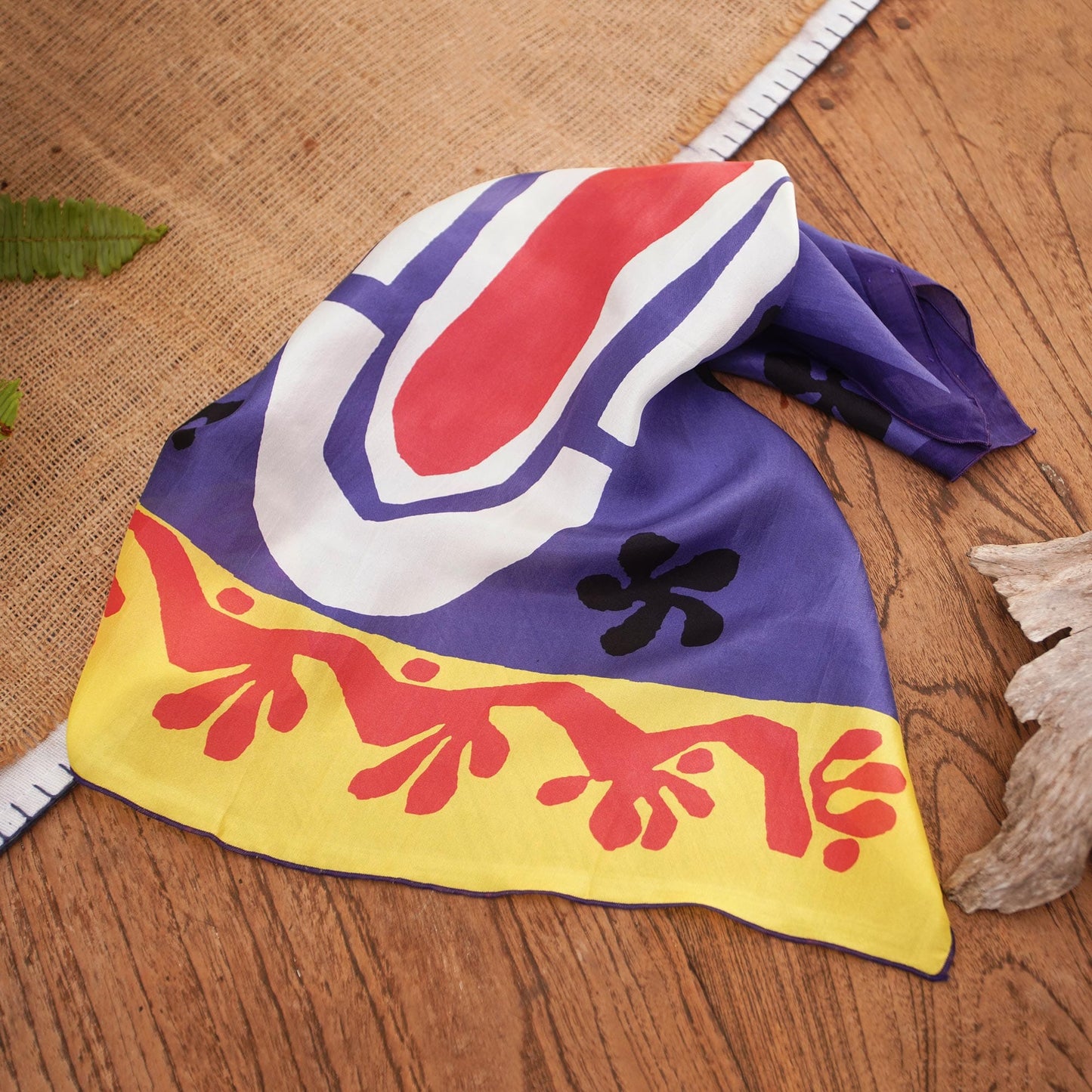 Artisan Crafted Silk Bandana - Undertow