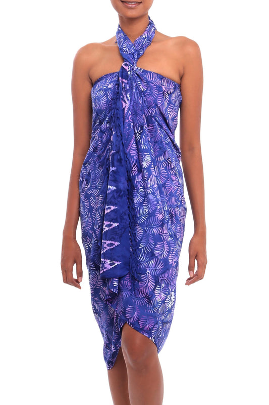 Batik Rayon Sarong - Peaceful Fronds