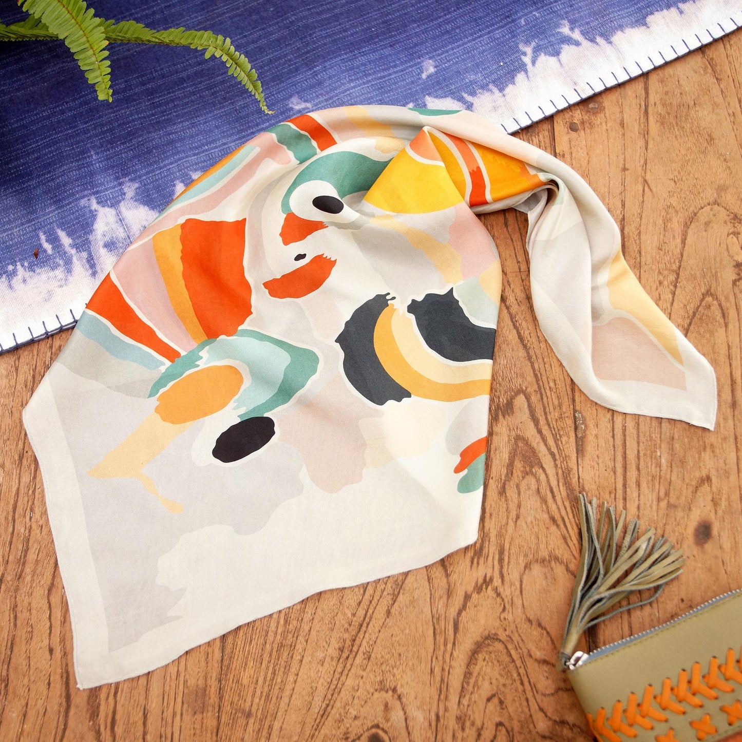 Abstract Silk Hair Bandana - Abstract Life